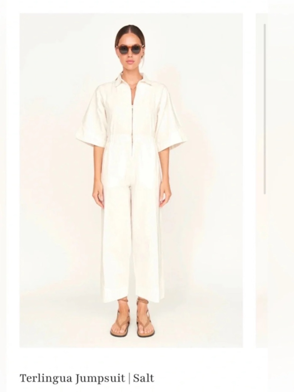 NWT Mirth jumpsuit in salt! Large